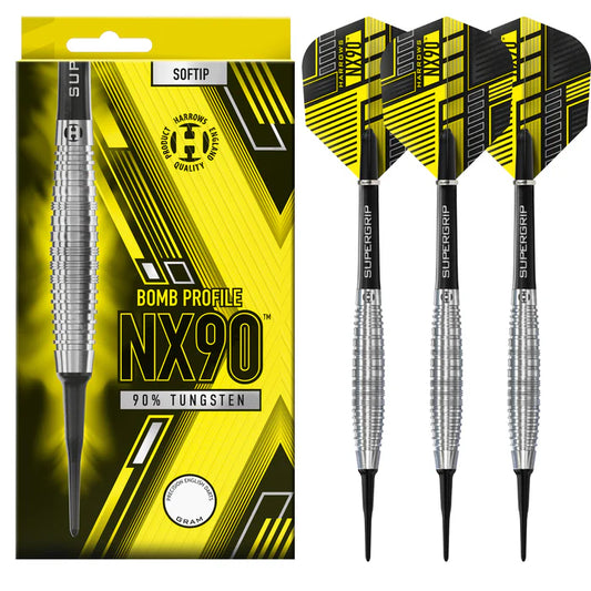 Harrows NX90 90% Softtip Dartpiler - Premium Tungsten