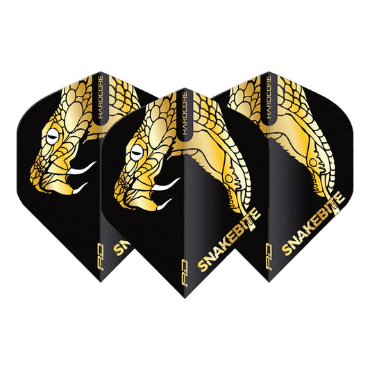 Red Dragon Hardcore Premium Peter Wright Snakebite Gold Snake Dart Flights