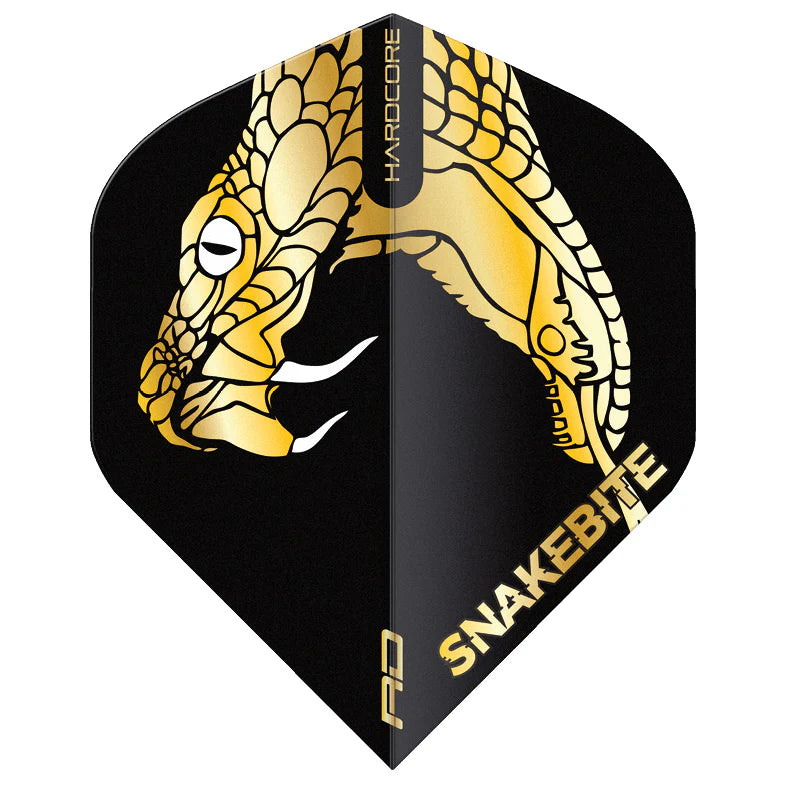 Red Dragon Hardcore Premium Peter Wright Snakebite Gold Snake Dart Flights