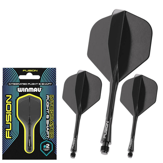 Winmau Fusion #2 Integrated Flight & Shaft Black