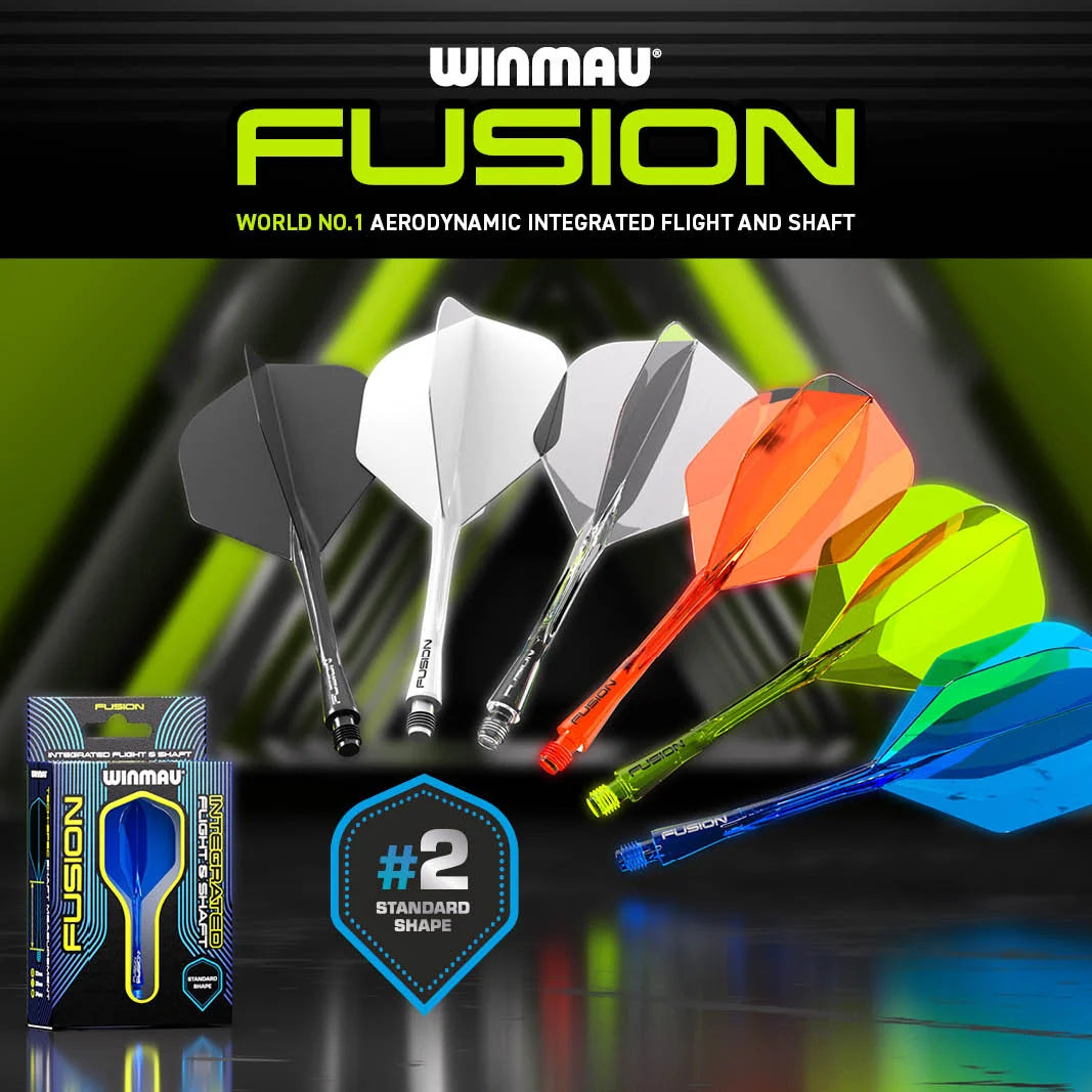 Winmau Fusion #2 Integrated Flight & Shaft Black