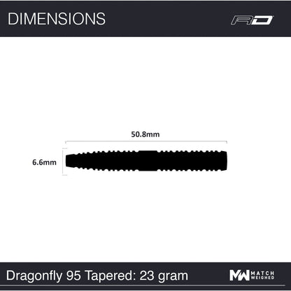 Red Dragon Dragonfly 95% Black Tapered 23g Dartpiler