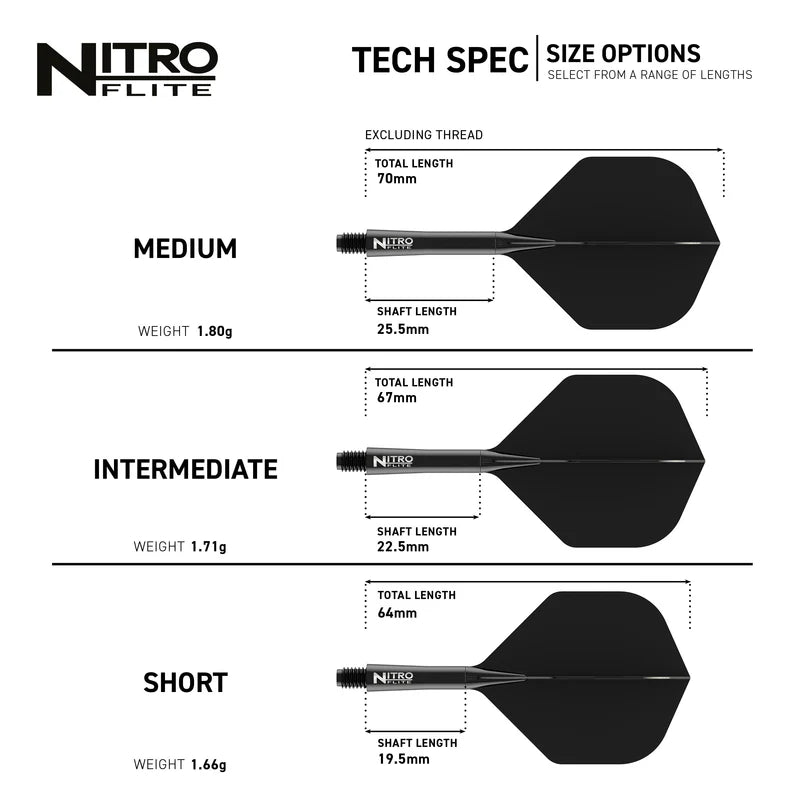 Red Dragon Nitro Flite Black Shaft and Black Dart Flight