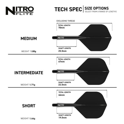 Red Dragon Nitro Flite Black Shaft and Black Dart Flight