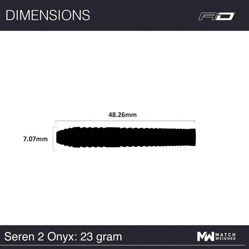 Red Dragon Seren 2 Onyx 90% Tungsten Dartpiler - 23g
