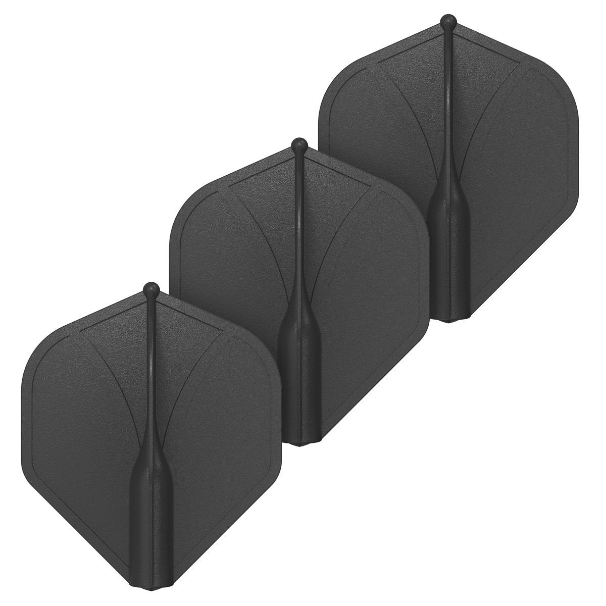 Shot Airfoil Molded No.2 Black Dart Flights