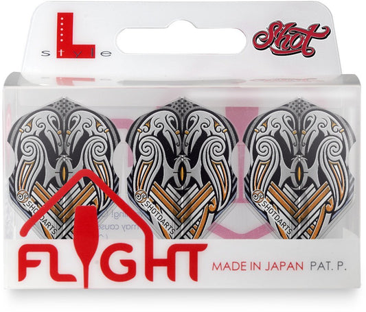 Shot L-Style Viking Raven Black L3 Dart Flights