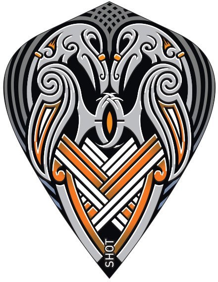 Shot Viking Raven Kite Black Dart Flights 