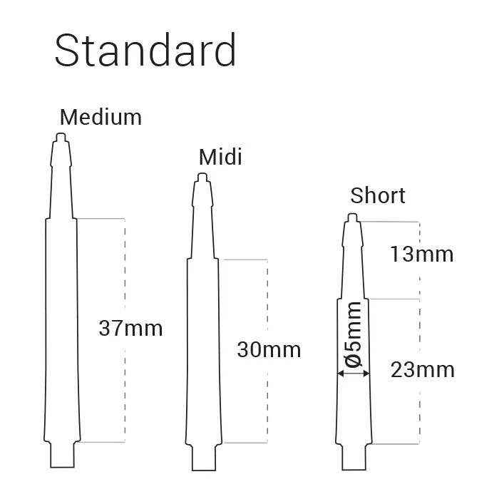 Harrows Clic Shaft Standard Black - Dart Shafts med Clic System