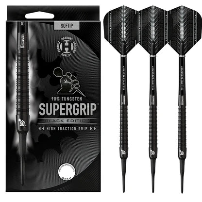 Harrows Supergrip Black Edition 90% Softtip Dartpiler