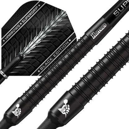 Harrows Supergrip Black Edition 90% Softtip Dartpiler