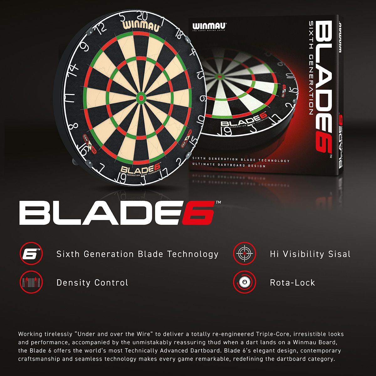 Winmau Blade 6 Premium Dartskive