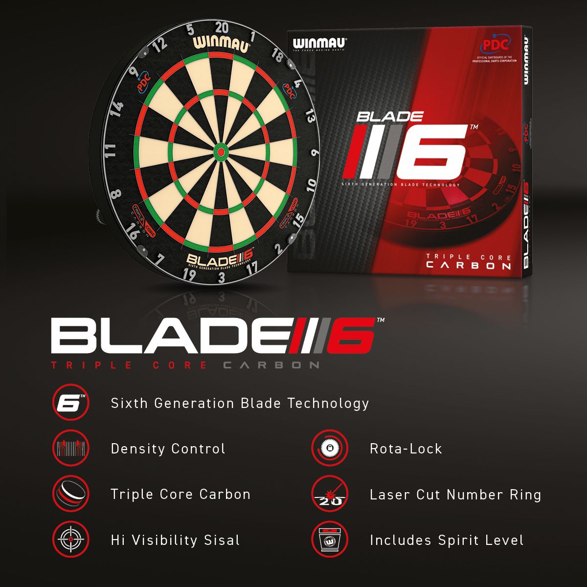 Winmau Blade 6 Triple Core Dartskive