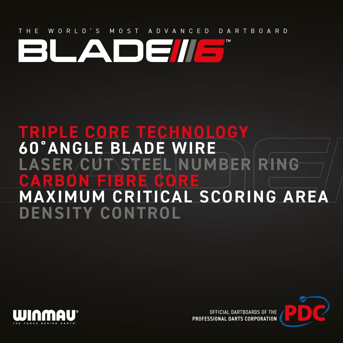 Winmau Blade 6 Triple Core Dartskive