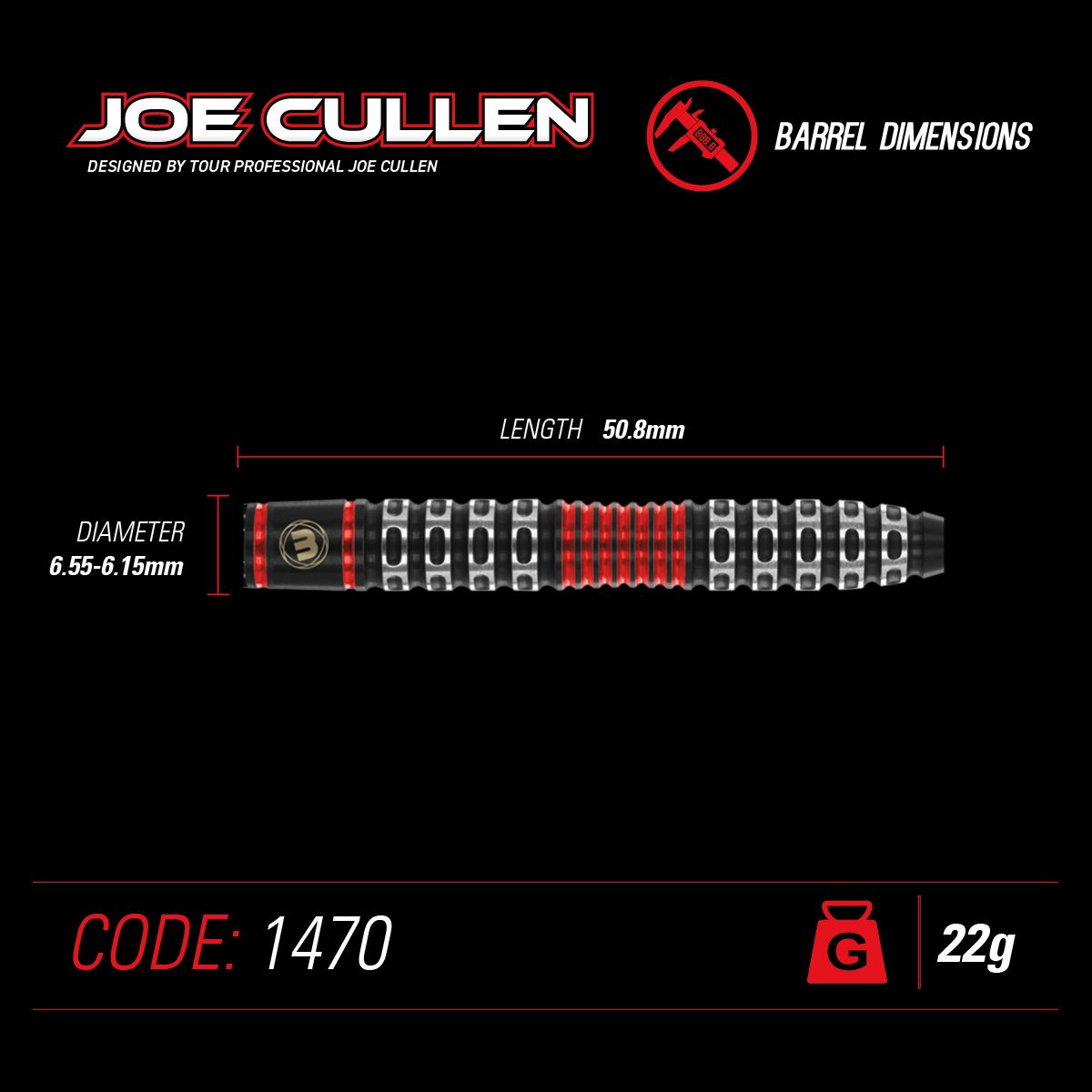 Winmau Joe Cullen Special Edition 90% Dartpiler