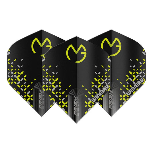 Winmau MVG Black, Green & Grey Prism Delta Dart Flights