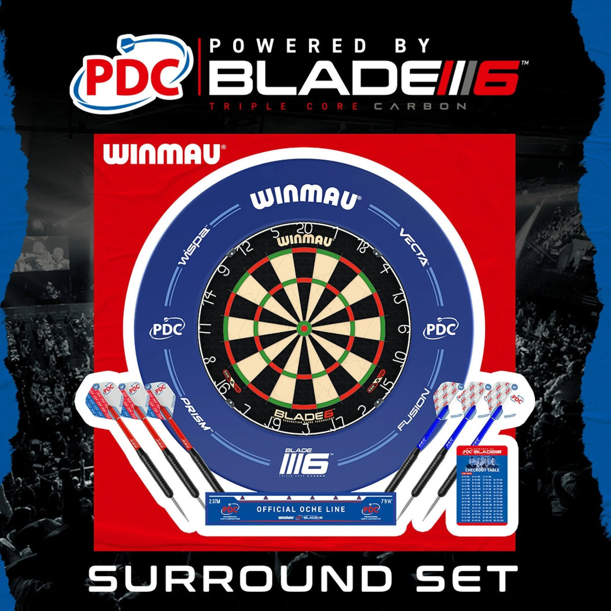 Winmau PDC Surround Set Dartskive sett