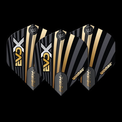 Winmau Prism Delta MvG Evo X Black & Gold Dart Flights