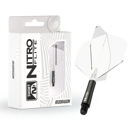 Red Dragon Nitro Flite Black Clear Short Dart Flights