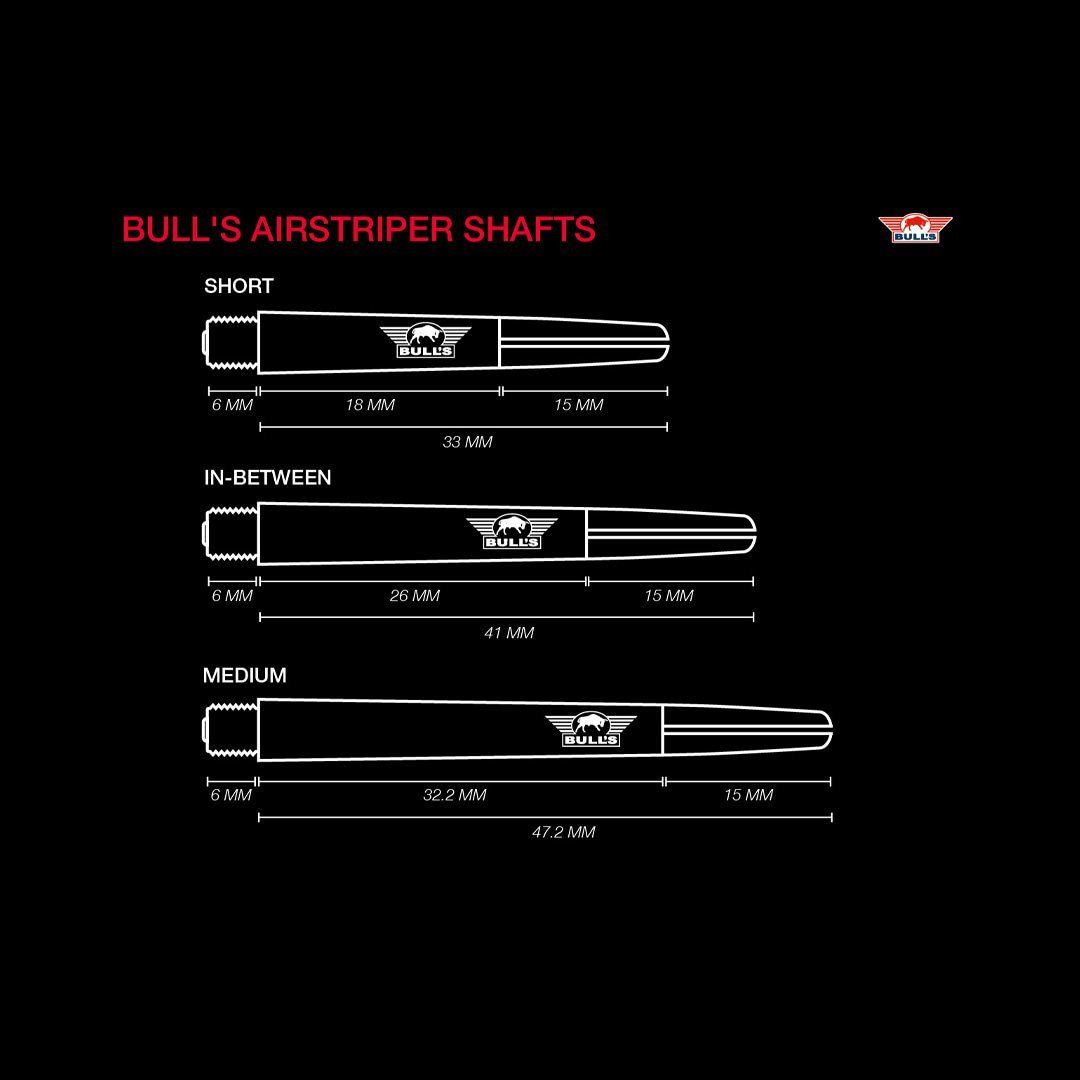 Bull's Airstriper Shafts – bakstykker til dartpiler
