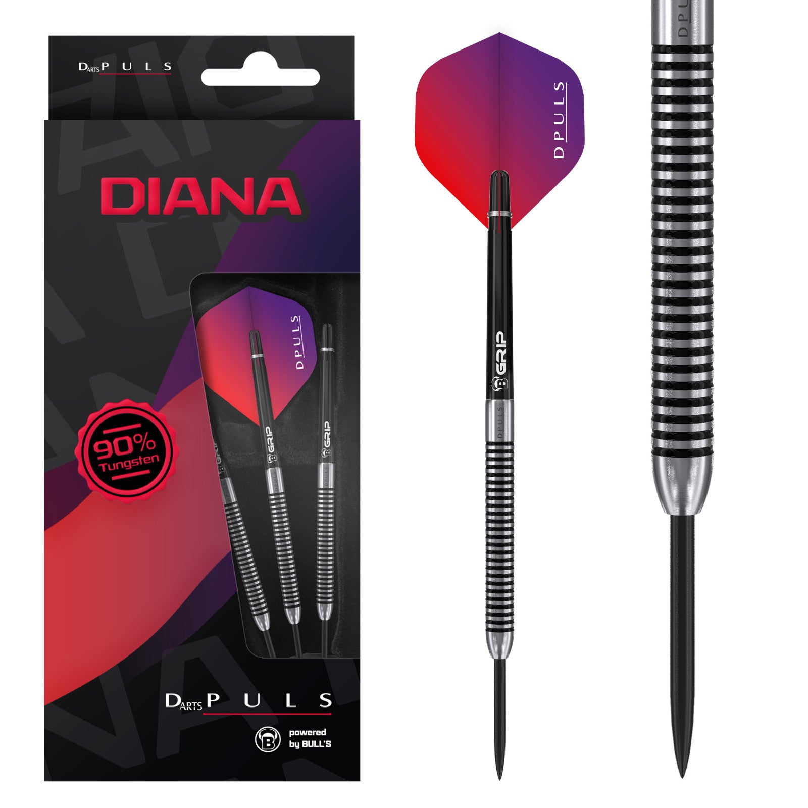 DPuls Diana Steel Dart – Dartpiler i 90% Tungsten | 22 gram