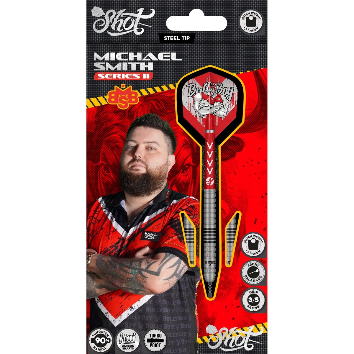 Shot Michael Smith S2 – dartpiler i 90 % tungsten