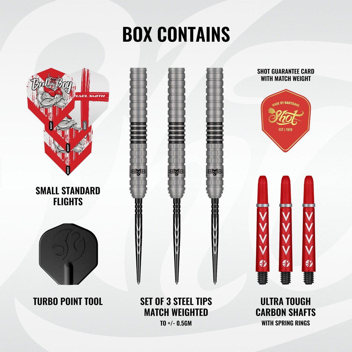 Shot Michael Smith S2 – dartpiler i 90 % tungsten