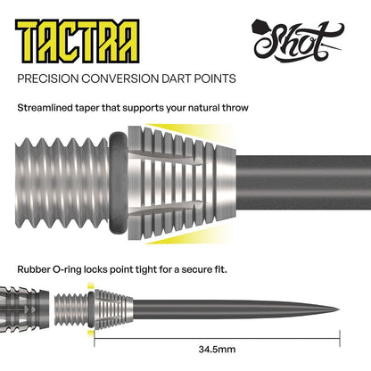 Shot Tactra Conversion Points 34mm – Konverteringsspisser for Stålpiler