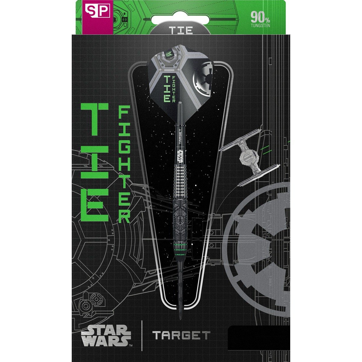 Target Star Wars Tie Fighter Dartpiler 90% Tungsten